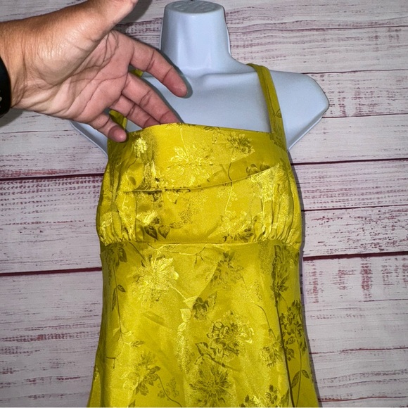 NWT Satin Halter Floral Jacquard Fabric Mini Dress From Wild Fable - Picture 4 of 8